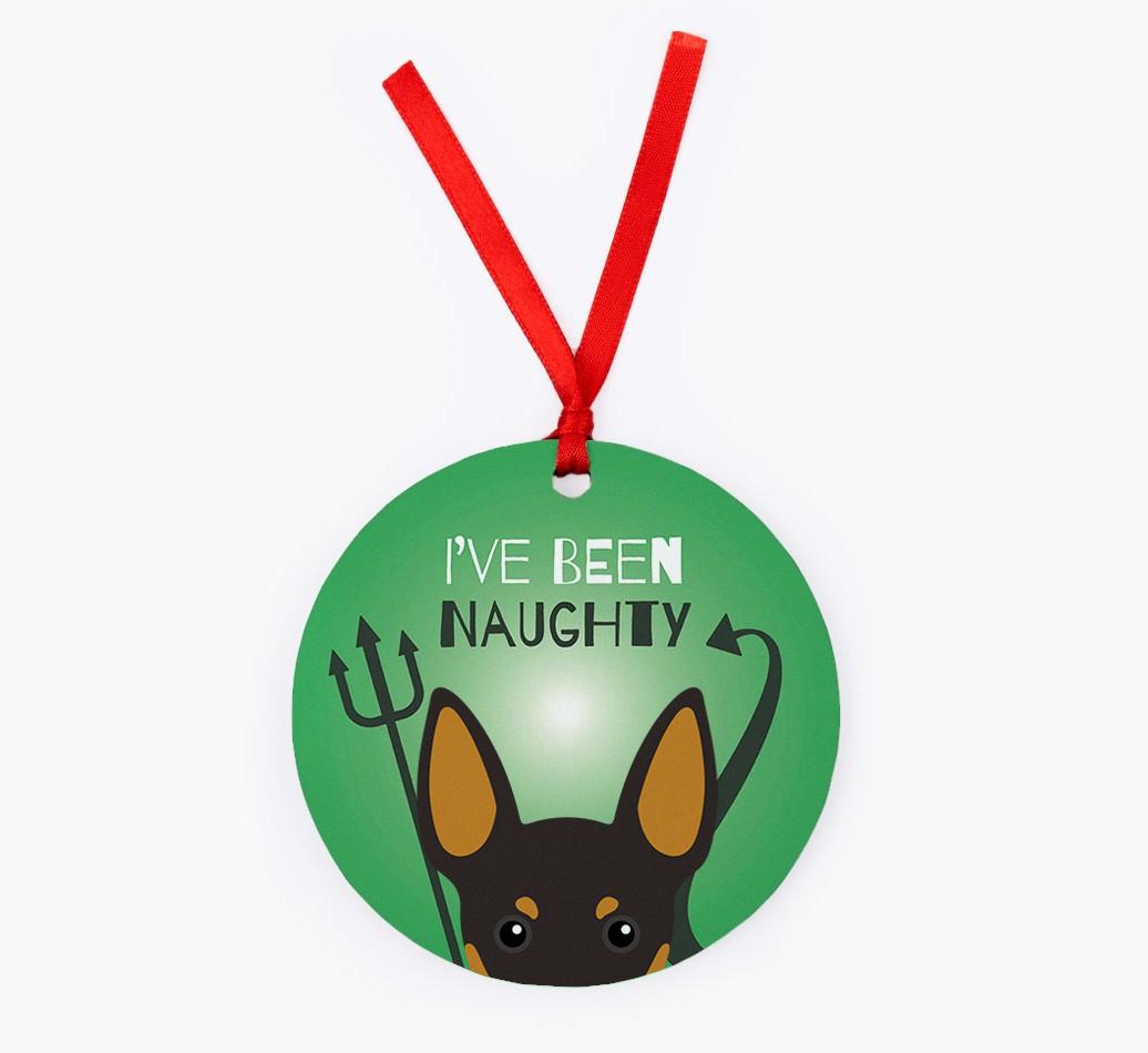 'I've Been Naughty' - {breedFullName} Christmas Decoration