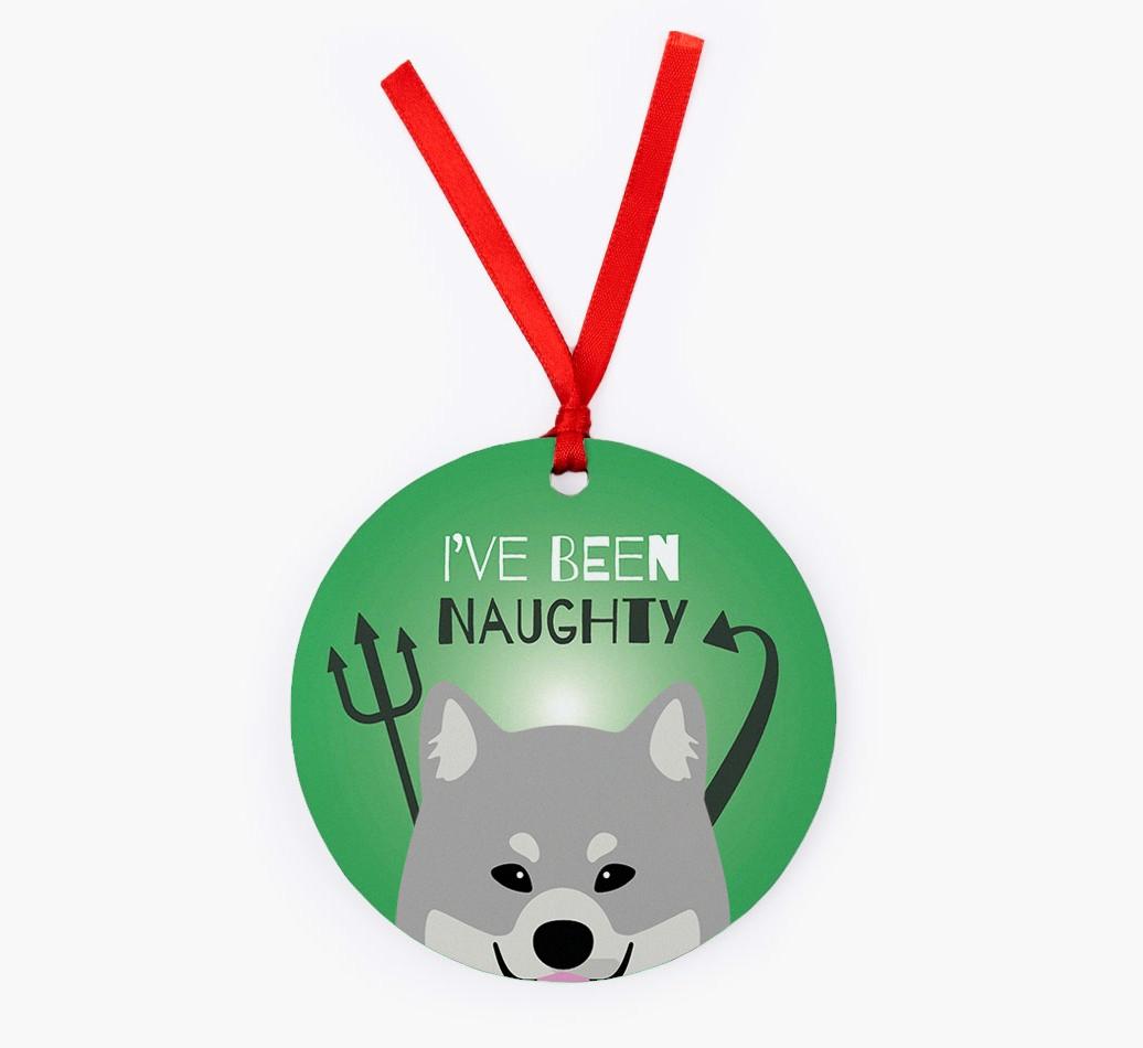 'I've Been Naughty' - {breedFullName} Christmas Decoration