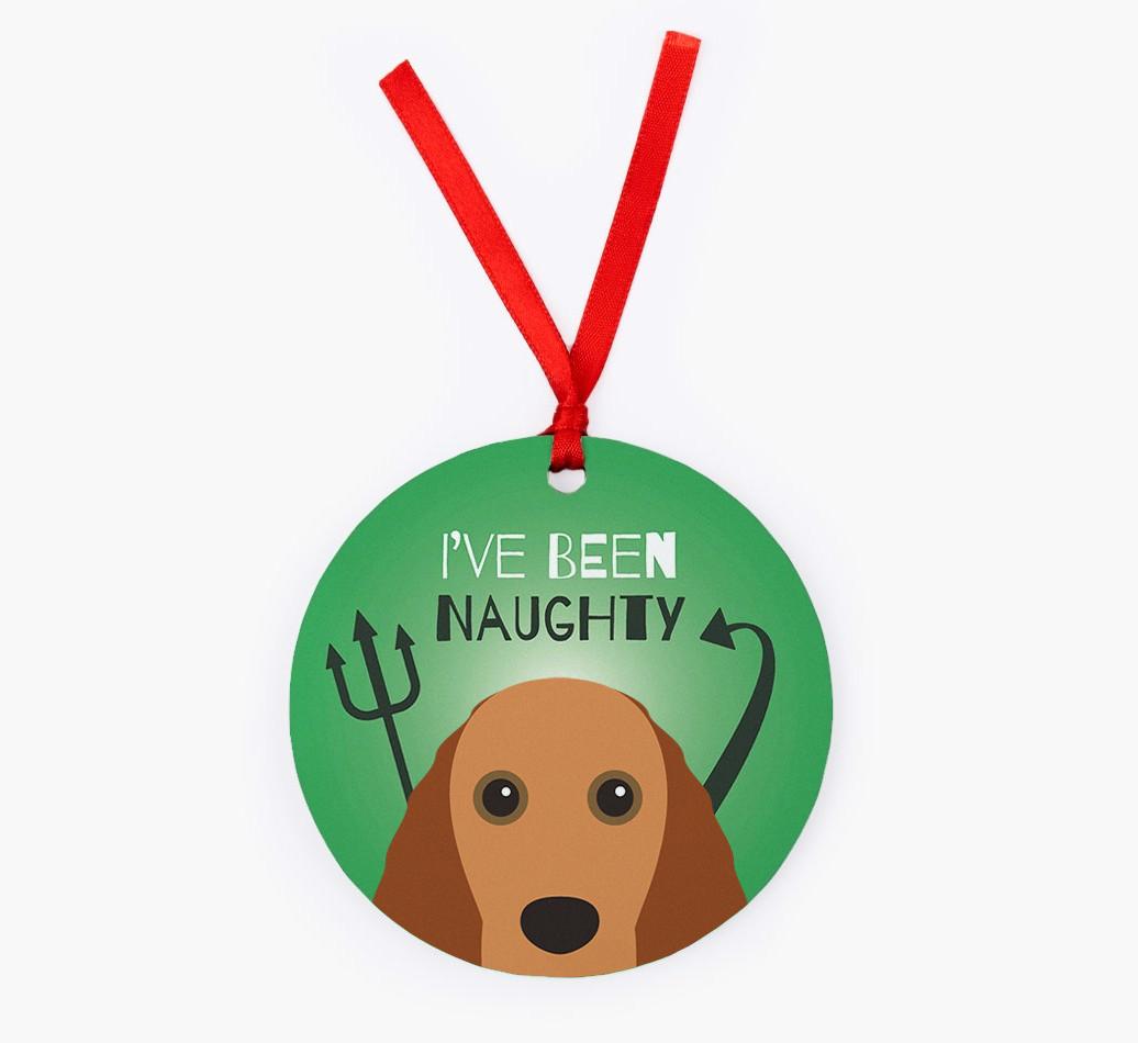 'I've Been Naughty' - {breedFullName} Christmas Decoration