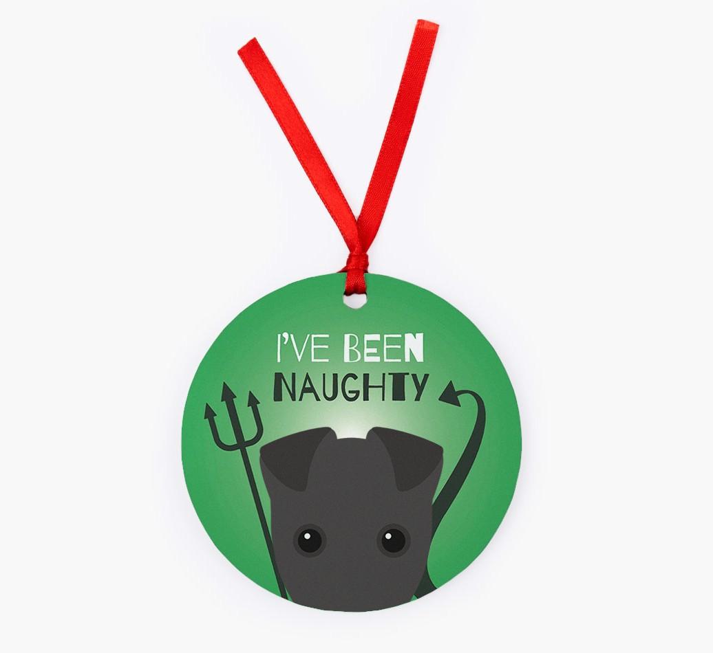 'I've Been Naughty' - {breedFullName} Christmas Decoration
