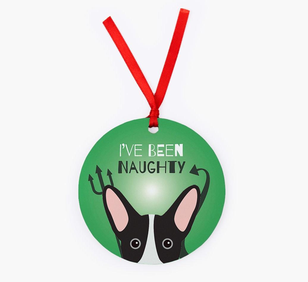'I've Been Naughty' - {breedFullName} Christmas Decoration