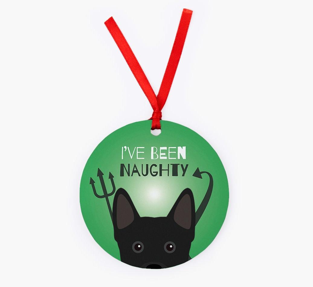 'I've Been Naughty' - {breedFullName} Christmas Decoration