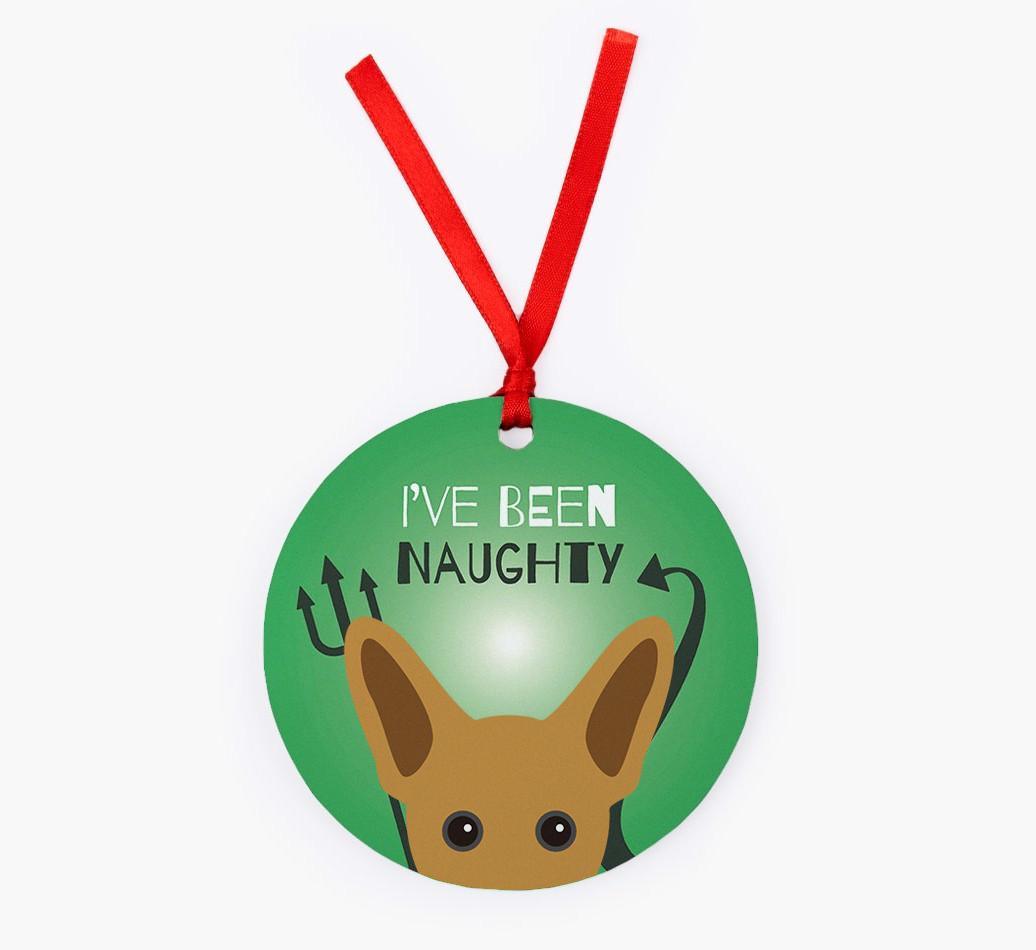 'I've Been Naughty' - {breedFullName} Christmas Decoration