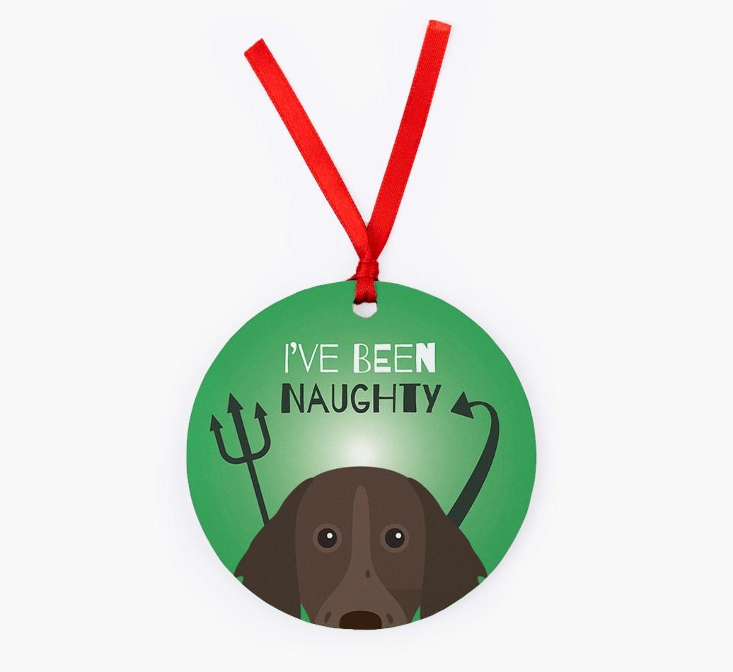 'I've Been Naughty' - {breedFullName} Christmas Decoration