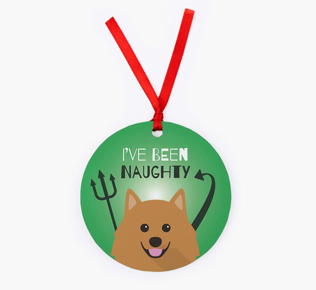'I've Been Naughty' - {breedFullName} Christmas Decoration