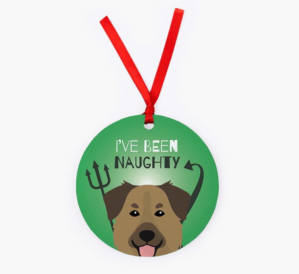 'I've Been Naughty' - {breedFullName} Christmas Decoration