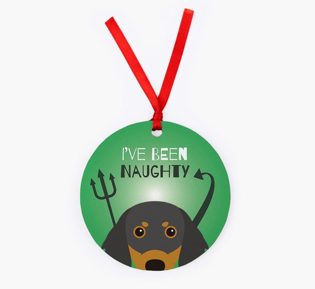 'I've Been Naughty' - {breedFullName} Christmas Decoration