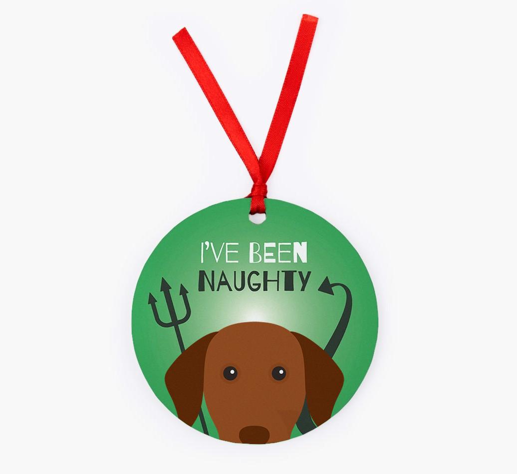 'I've Been Naughty' - {breedFullName} Christmas Decoration