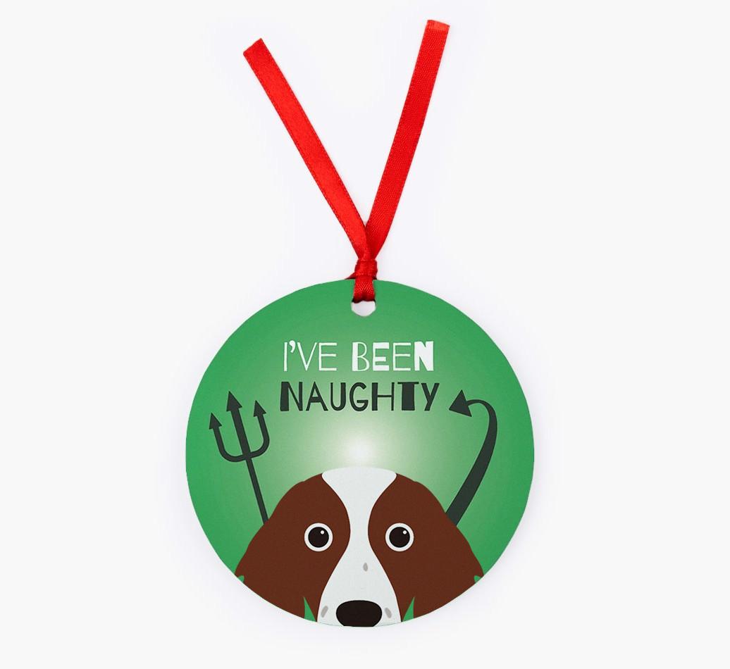 'I've Been Naughty' - {breedFullName} Christmas Decoration