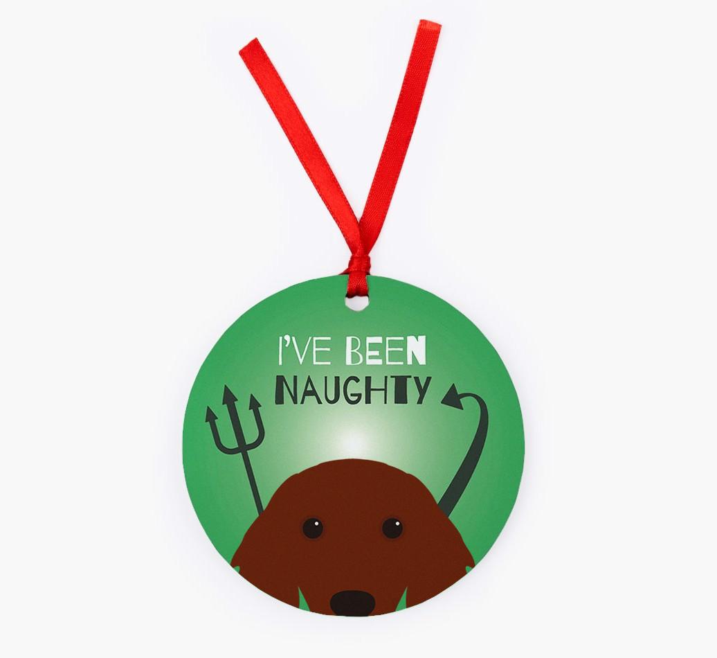 'I've Been Naughty' - {breedFullName} Christmas Decoration