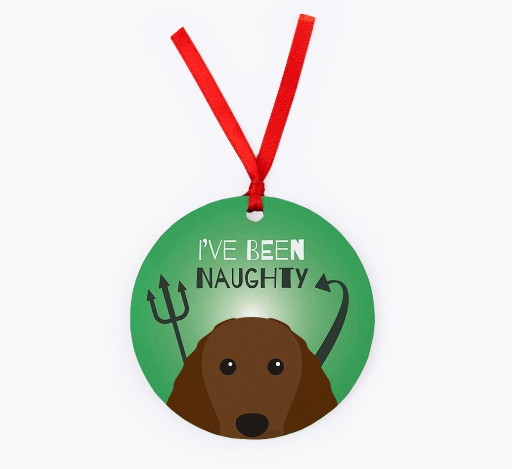 'I've Been Naughty' - {breedFullName} Christmas Decoration