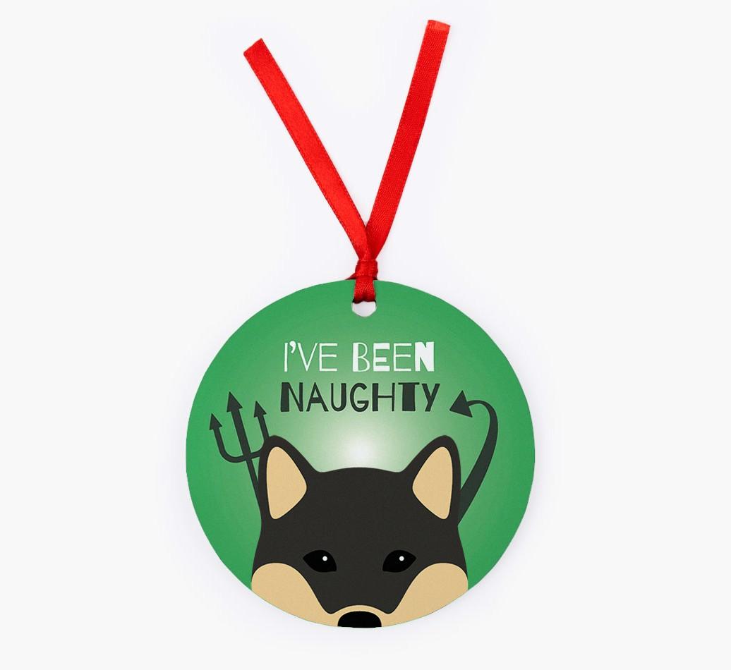 'I've Been Naughty' - {breedFullName} Christmas Decoration