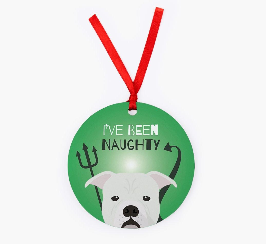 'I've Been Naughty' - {breedFullName} Christmas Decoration