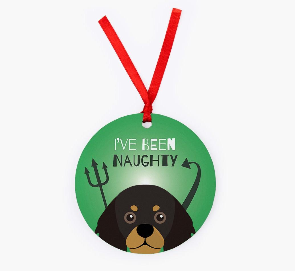 'I've Been Naughty' - {breedFullName} Christmas Decoration
