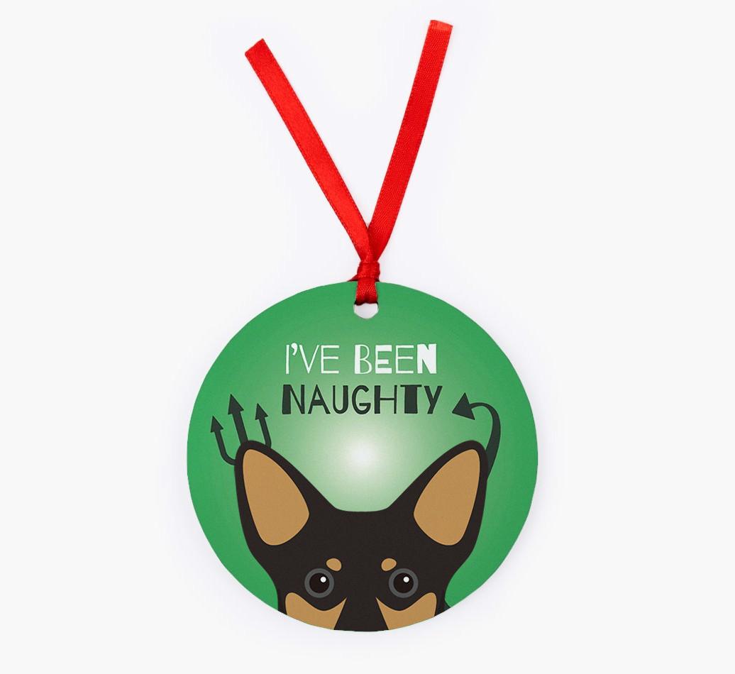 'I've Been Naughty' - {breedFullName} Christmas Decoration