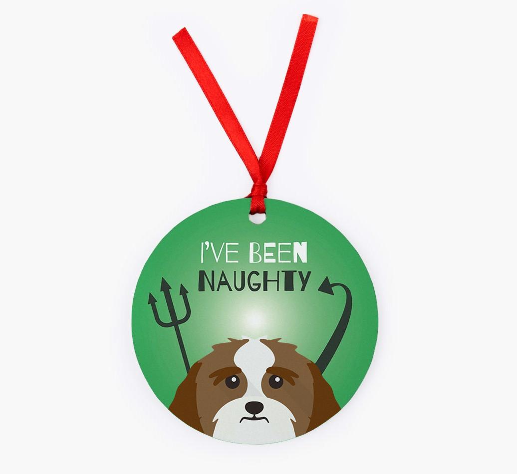'I've Been Naughty' - {breedFullName} Christmas Decoration