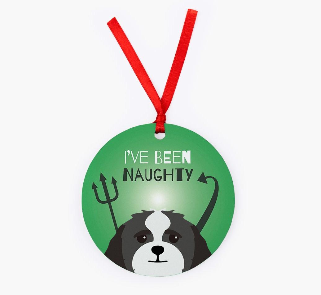 'I've Been Naughty' - {breedFullName} Christmas Decoration