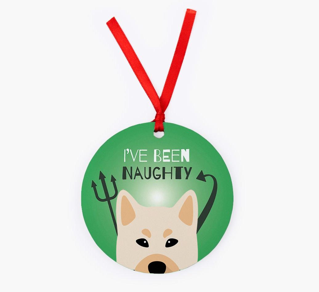 'I've Been Naughty' - {breedFullName} Christmas Decoration