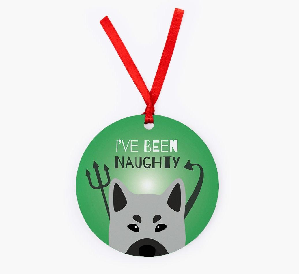 'I've Been Naughty' - {breedFullName} Christmas Decoration