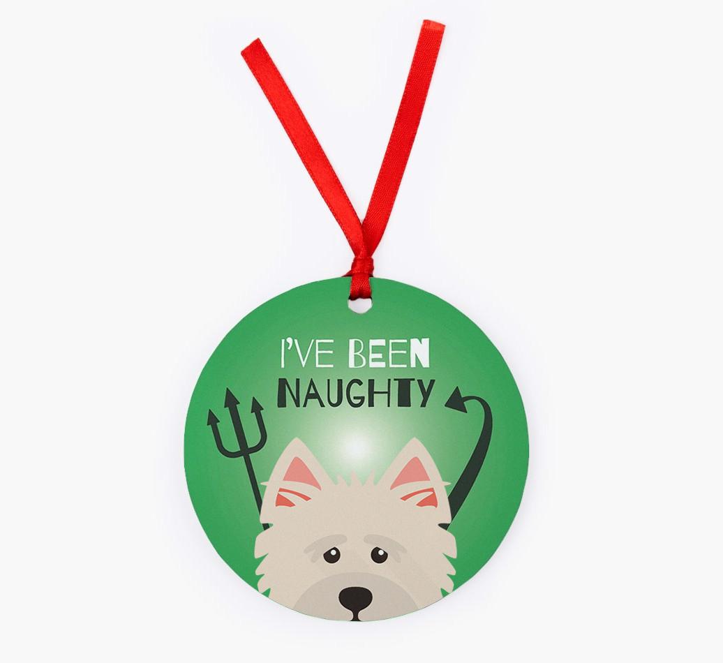 'I've Been Naughty' - {breedFullName} Christmas Decoration
