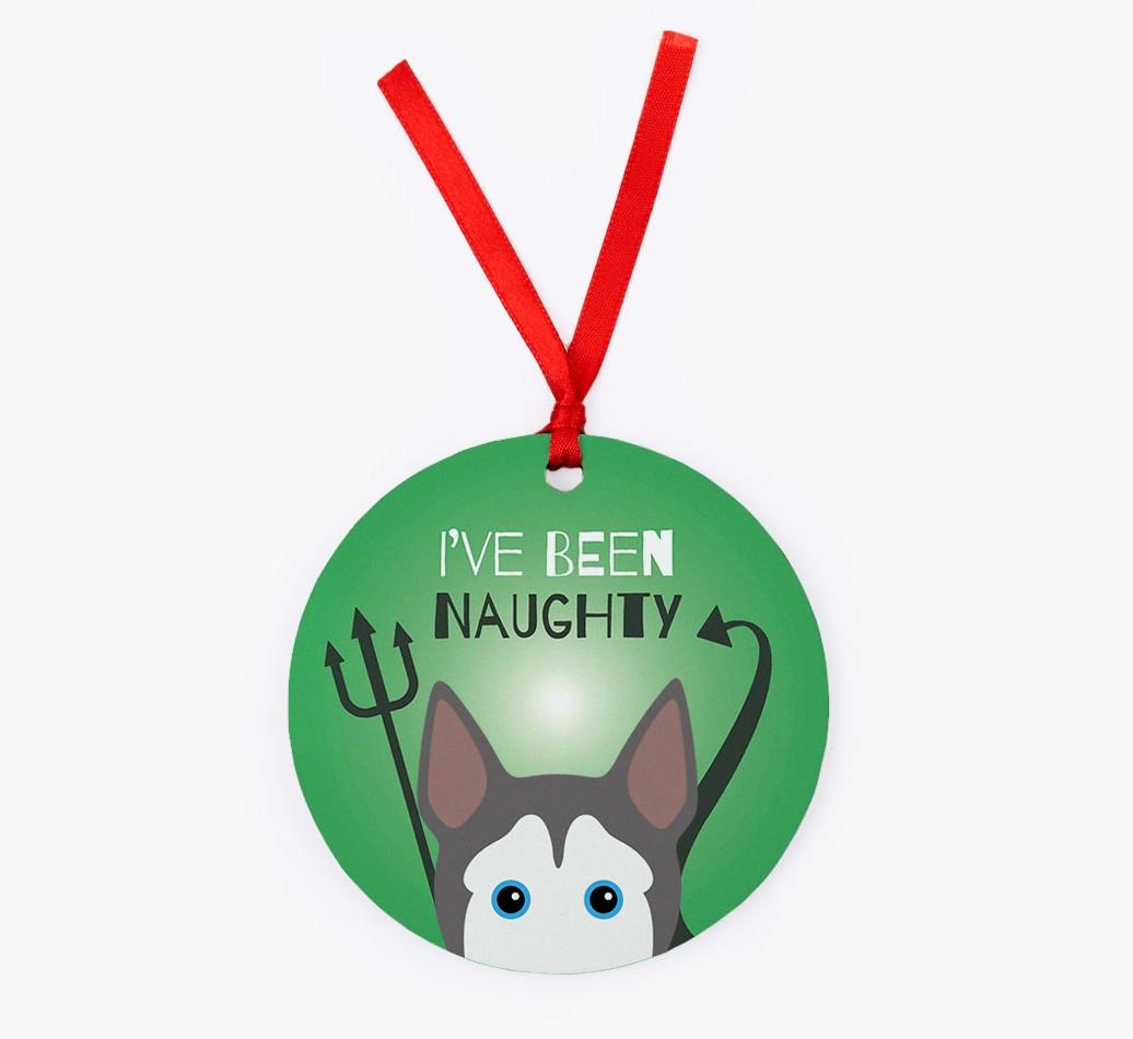 'I've Been Naughty' - {breedFullName} Christmas Decoration