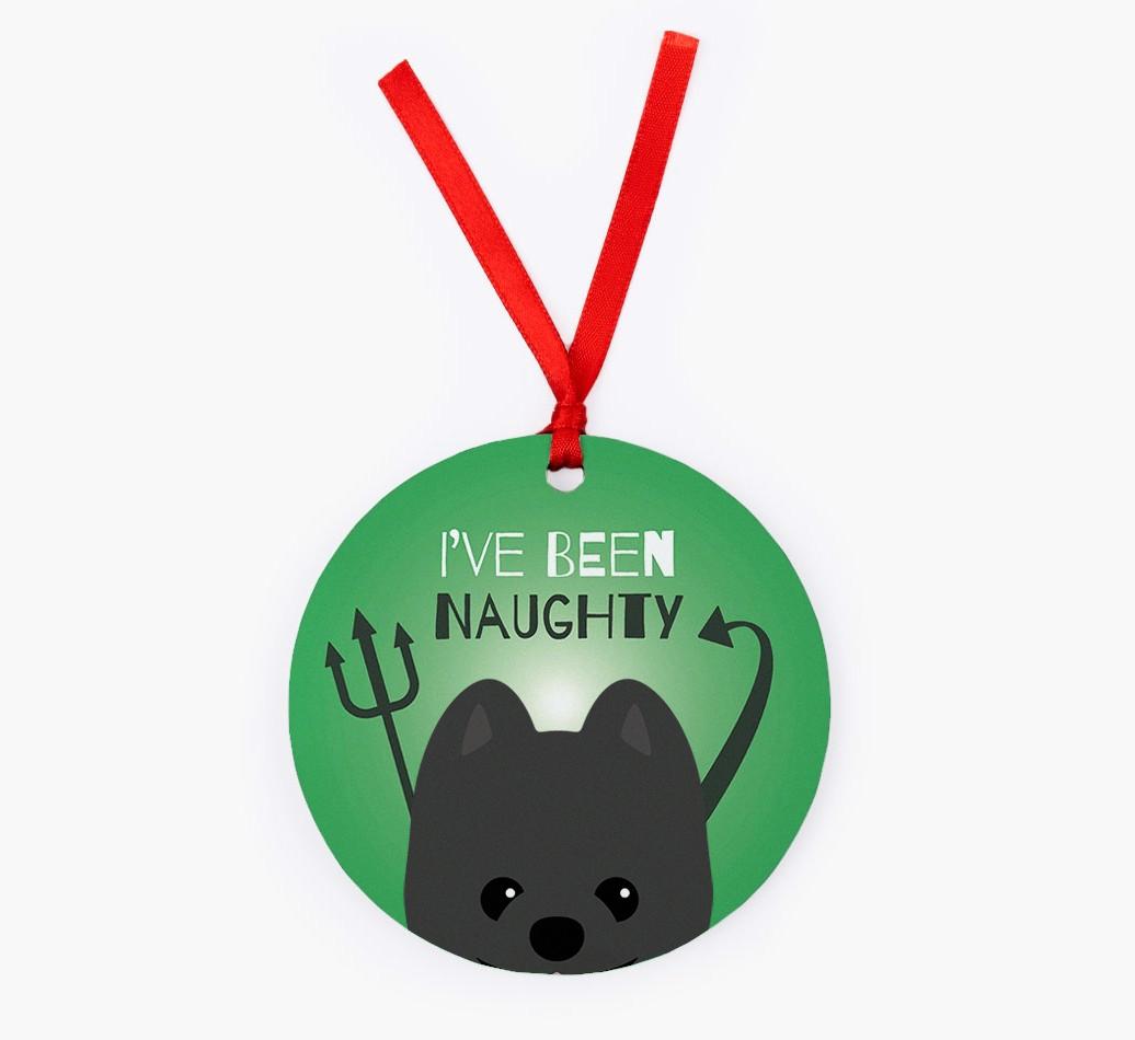 'I've Been Naughty' - {breedFullName} Christmas Decoration