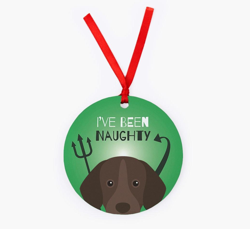'I've Been Naughty' - {breedFullName} Christmas Decoration