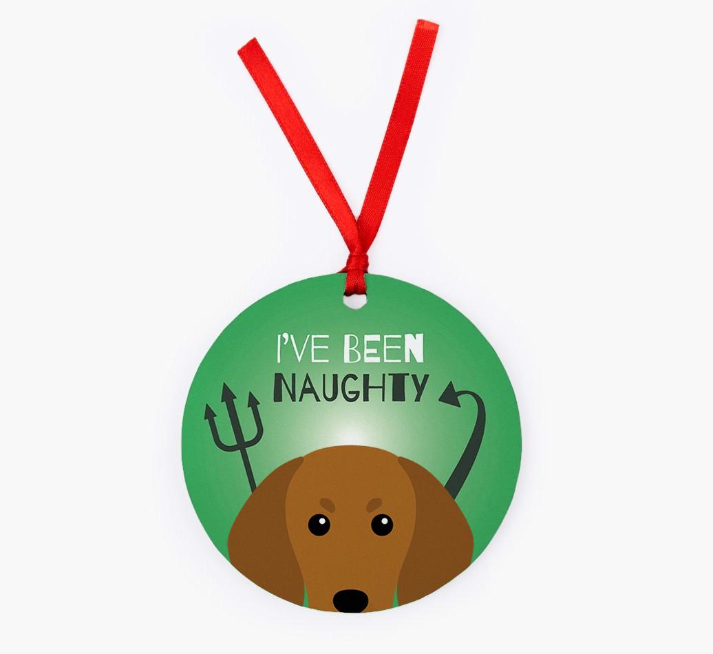 'I've Been Naughty' - {breedFullName} Christmas Decoration