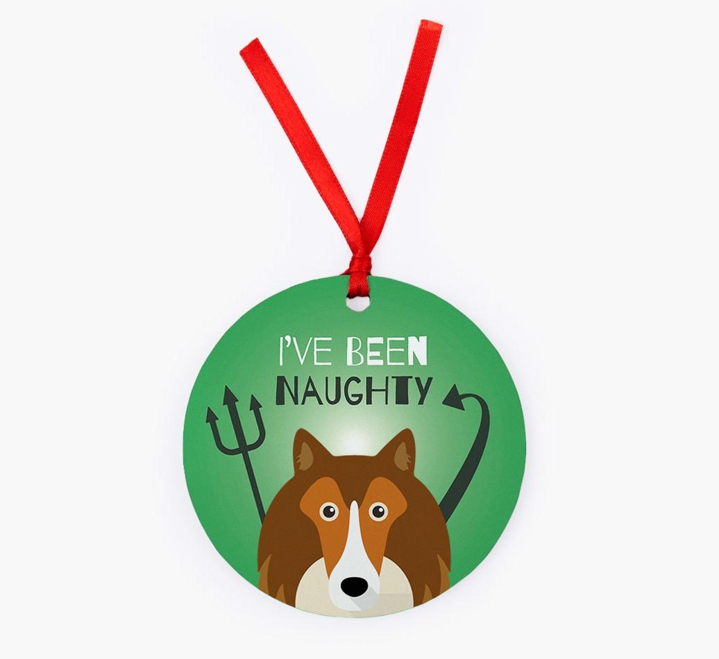 'I've Been Naughty' - {breedFullName} Christmas Decoration