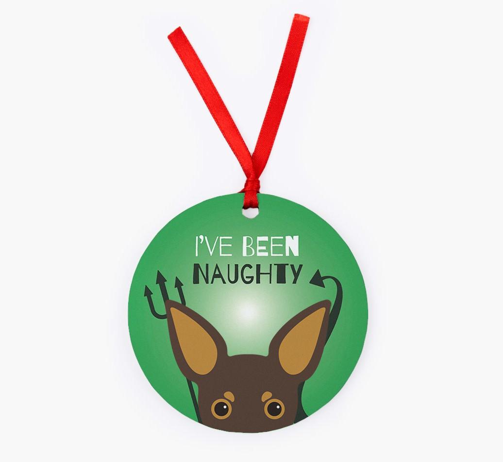'I've Been Naughty' - {breedFullName} Christmas Decoration