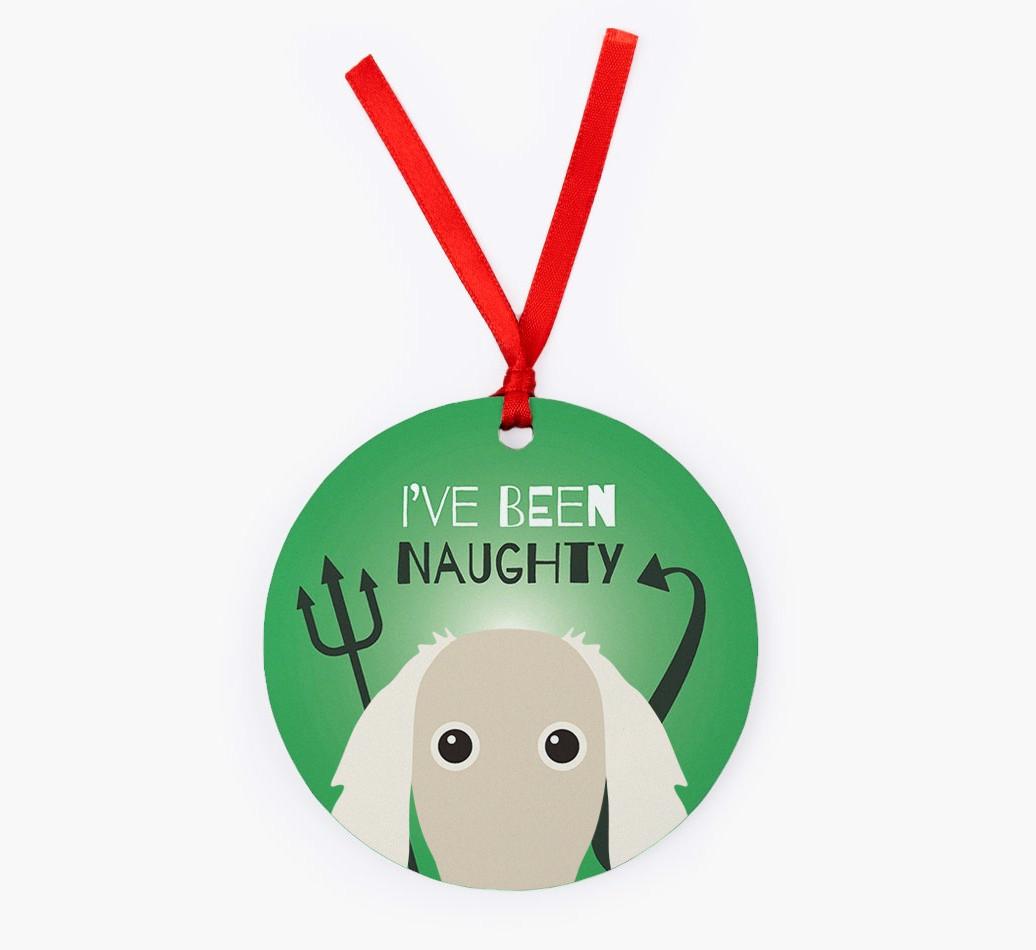 'I've Been Naughty' - {breedFullName} Christmas Decoration