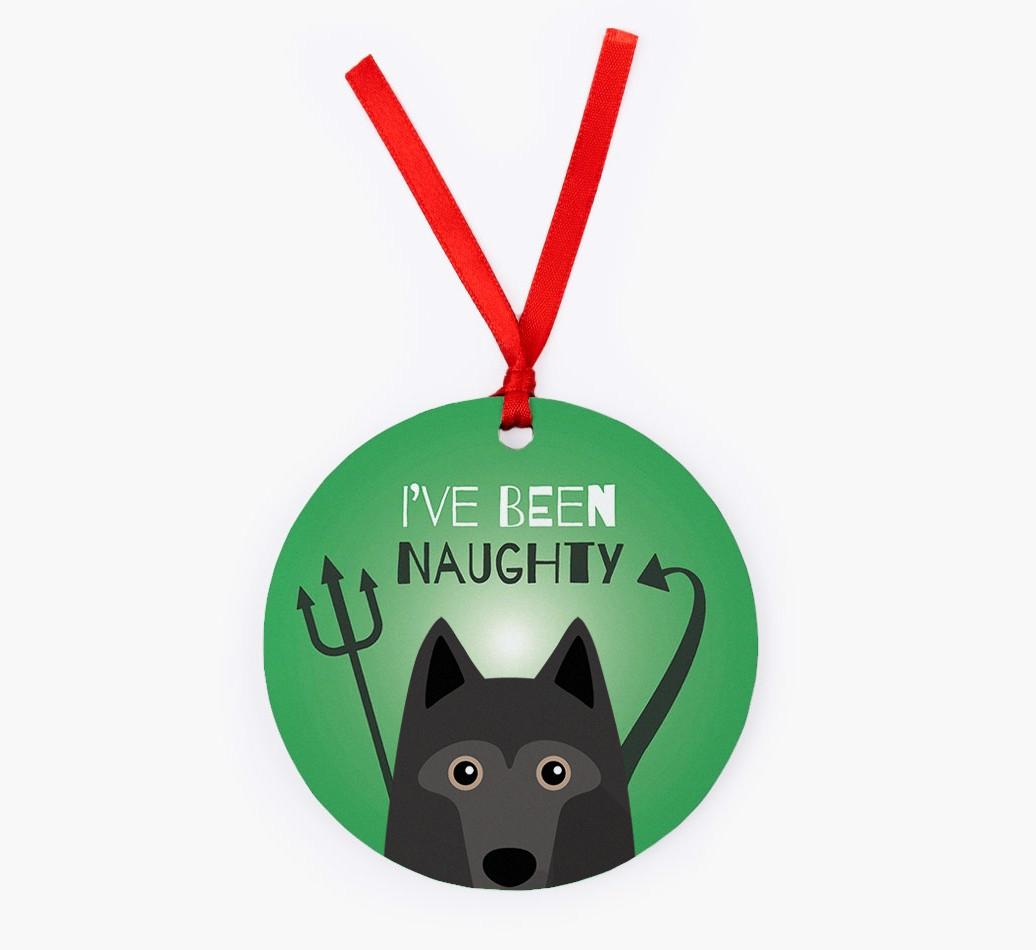 'I've Been Naughty' - {breedFullName} Christmas Decoration