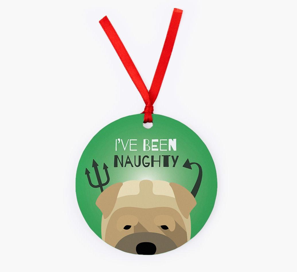 'I've Been Naughty' - {breedFullName} Christmas Decoration