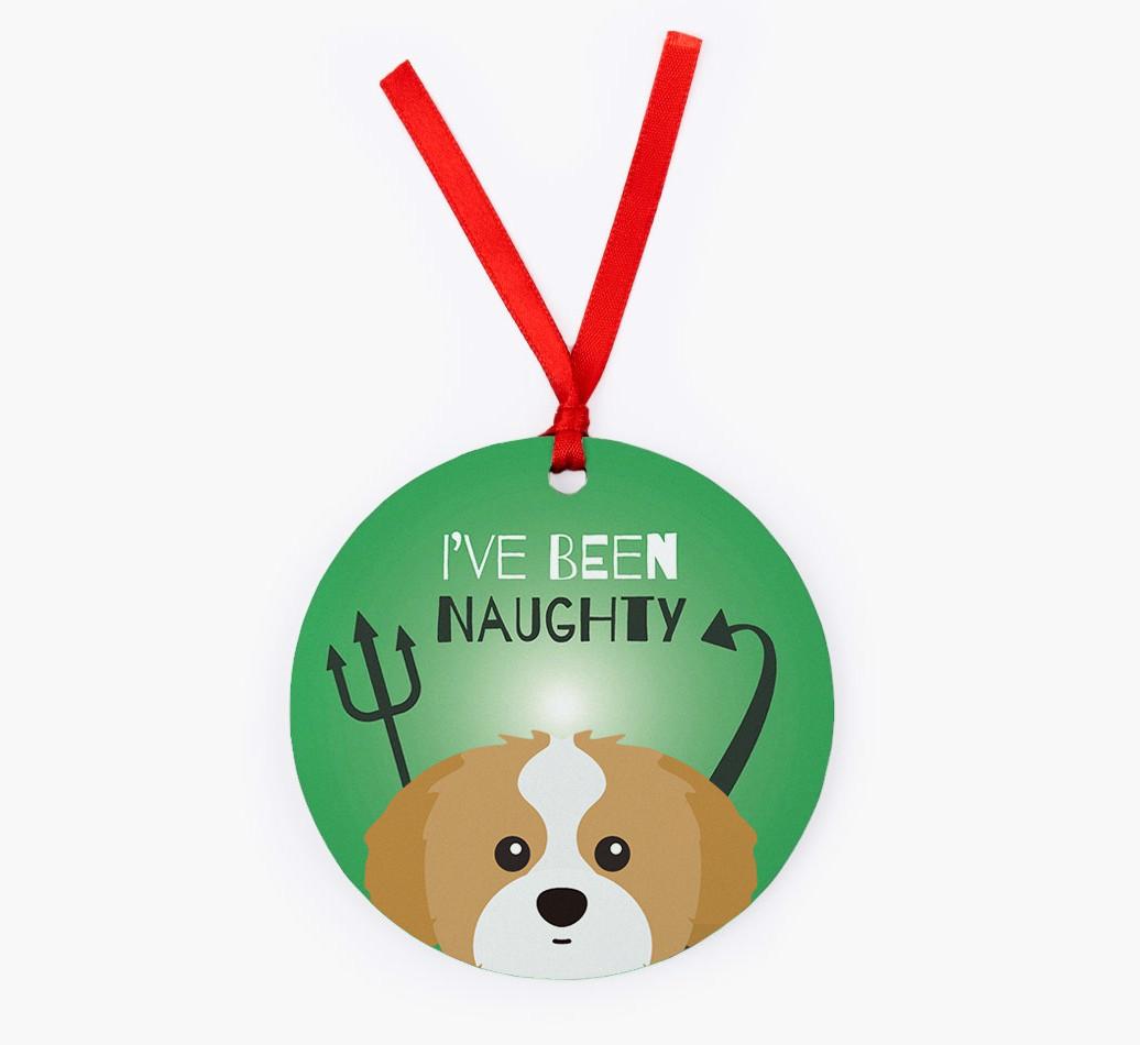 'I've Been Naughty' - {breedFullName} Christmas Decoration