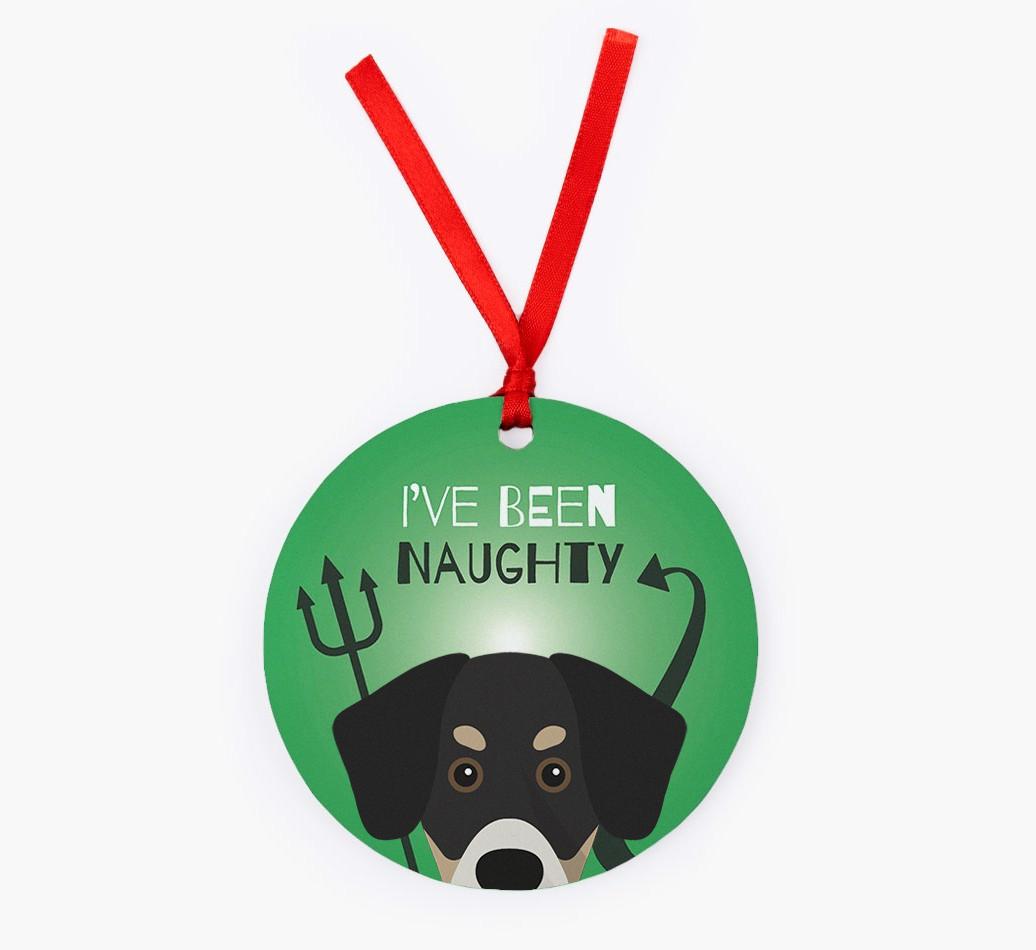 'I've Been Naughty' - {breedFullName} Christmas Decoration