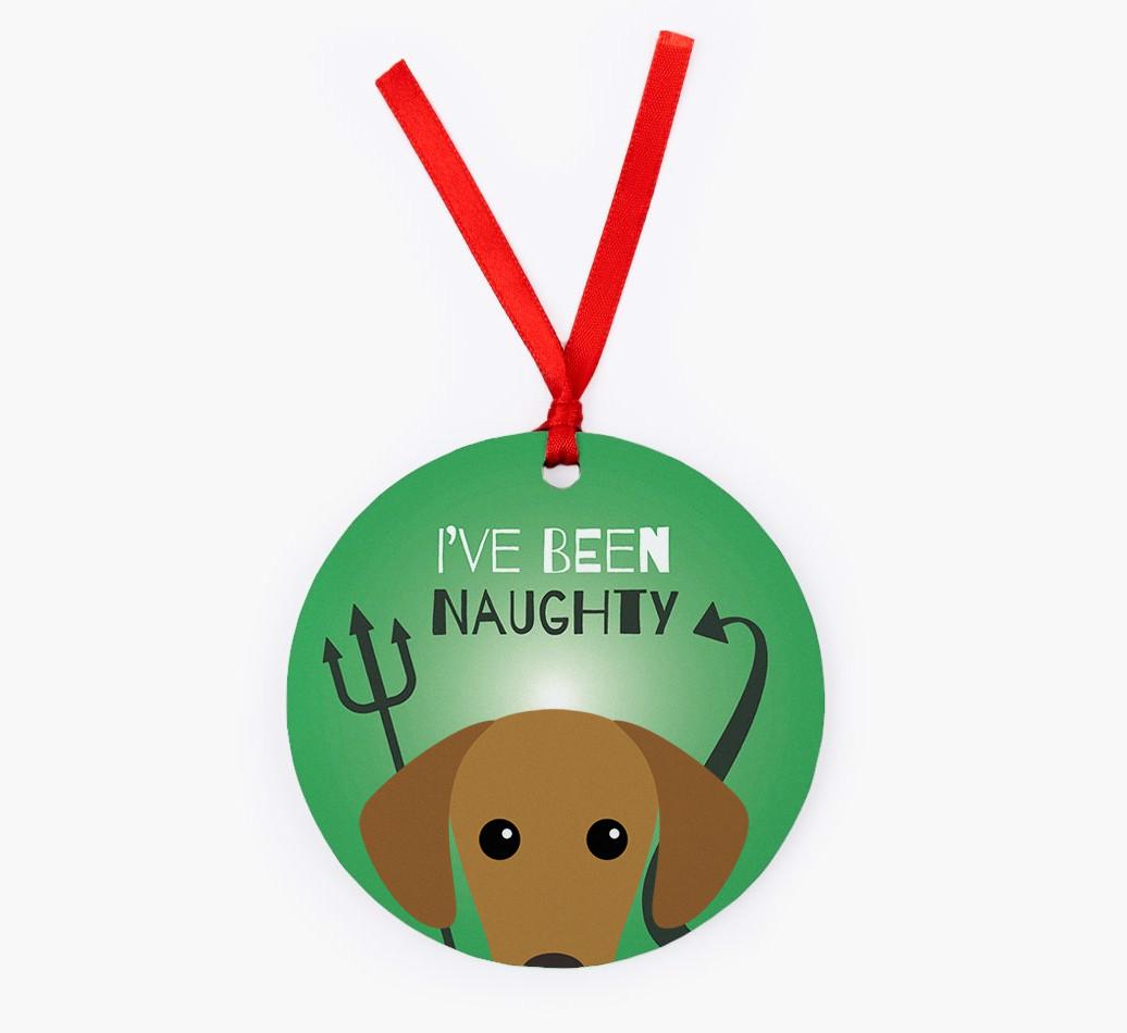 'I've Been Naughty' - {breedFullName} Christmas Decoration