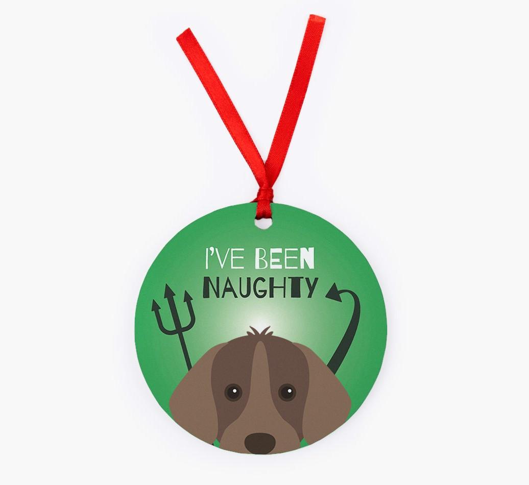 'I've Been Naughty' - {breedFullName} Christmas Decoration