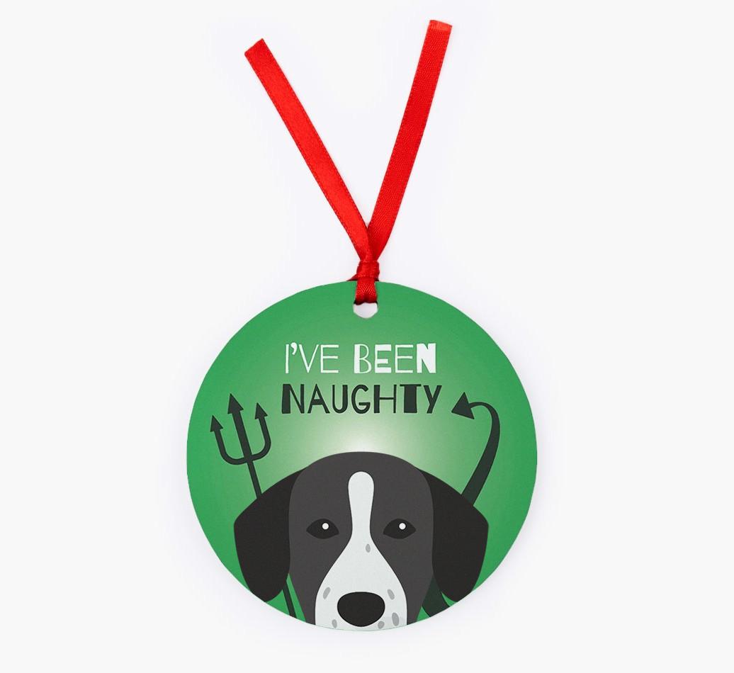 'I've Been Naughty' - {breedFullName} Christmas Decoration