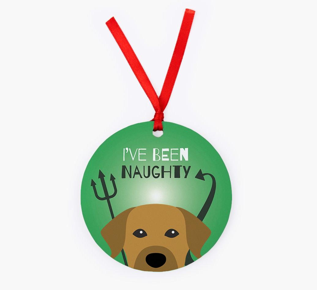 'I've Been Naughty' - {breedFullName} Christmas Decoration