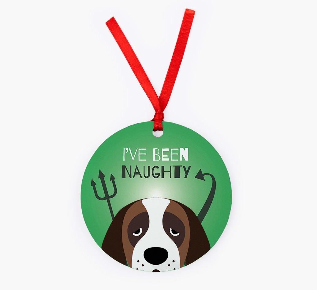 'I've Been Naughty' - {breedFullName} Christmas Decoration