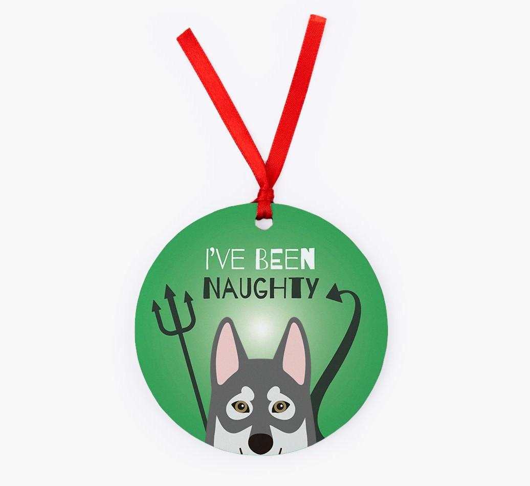 'I've Been Naughty' - {breedFullName} Christmas Decoration