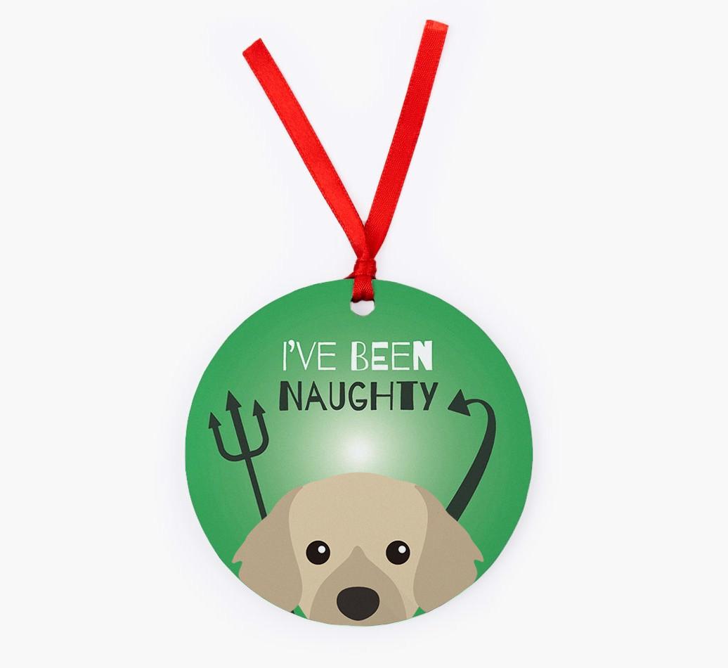 'I've Been Naughty' - {breedFullName} Christmas Decoration