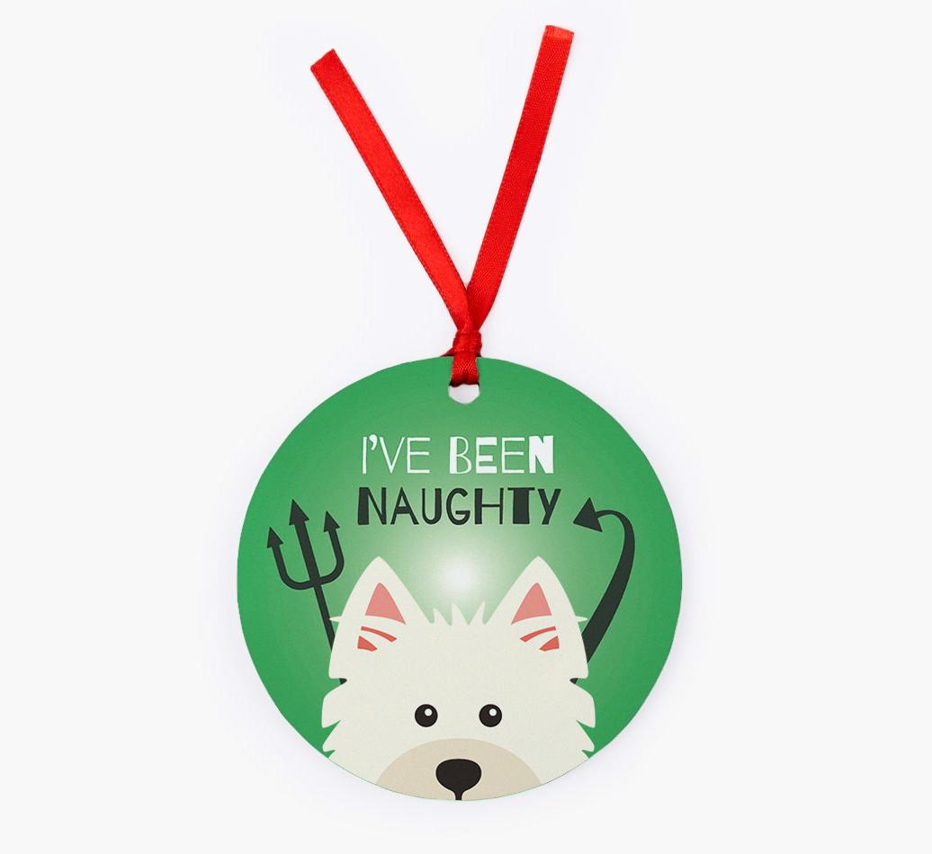 'I've Been Naughty' - {breedFullName} Christmas Decoration