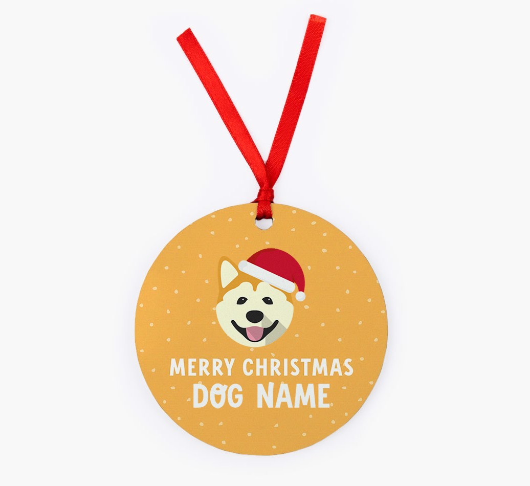 Merry Christmas: Personalised {breedFullName} Christmas Decoration