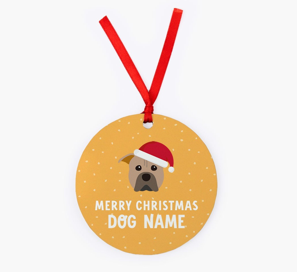 Merry Christmas: Personalised {breedFullName} Christmas Decoration