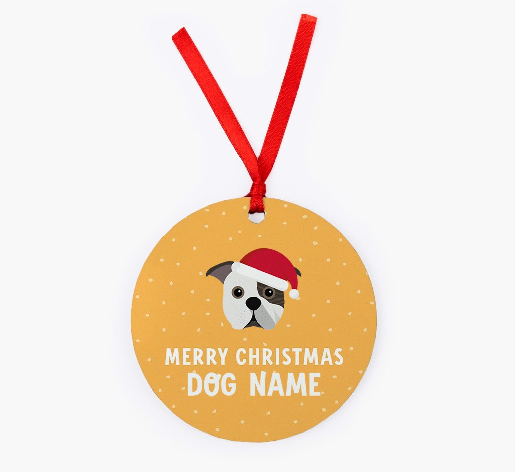 Merry Christmas: Personalized {breedFullName} Christmas Decoration