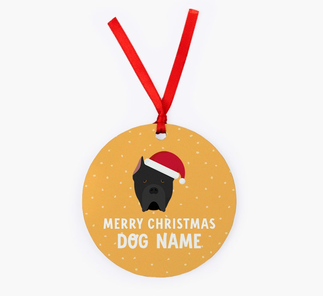 Merry Christmas: Personalized {breedFullName} Christmas Decoration