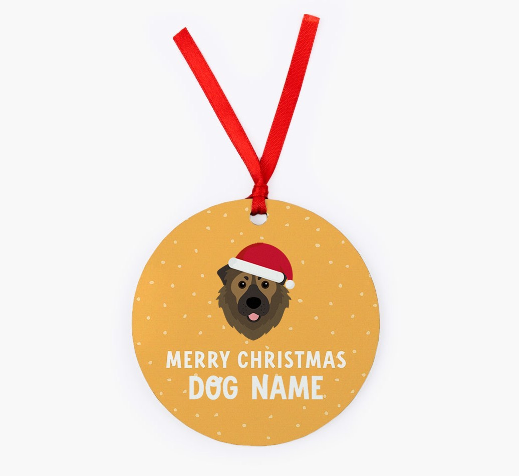 Merry Christmas: Personalised {breedFullName} Christmas Decoration