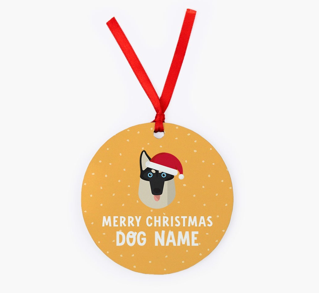 Merry Christmas: Personalized {breedFullName} Christmas Decoration