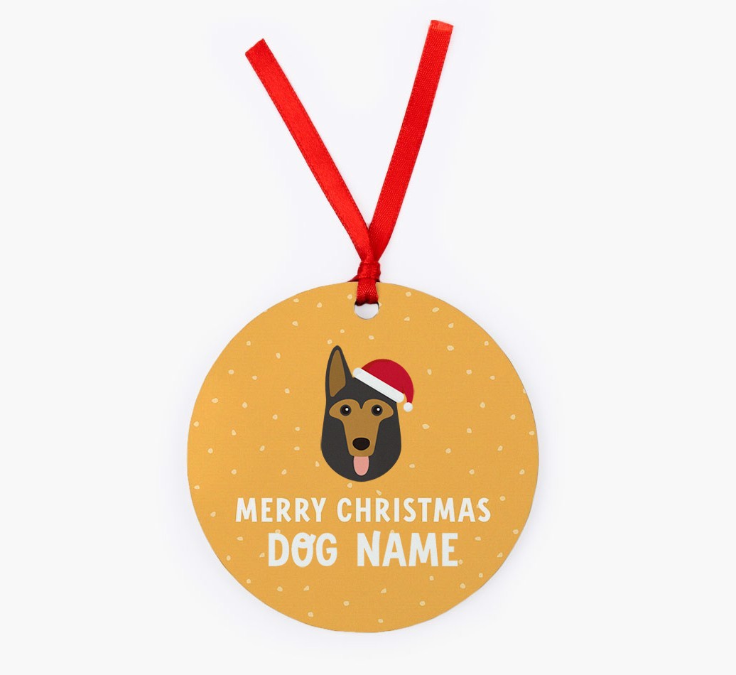Merry Christmas: Personalised {breedFullName} Christmas Decoration